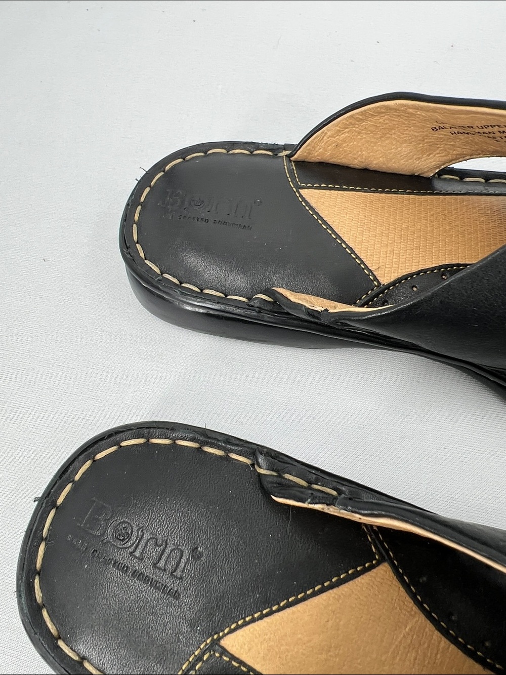 Born Black Leather Slide Sandals Men - Picture 3 of 7
